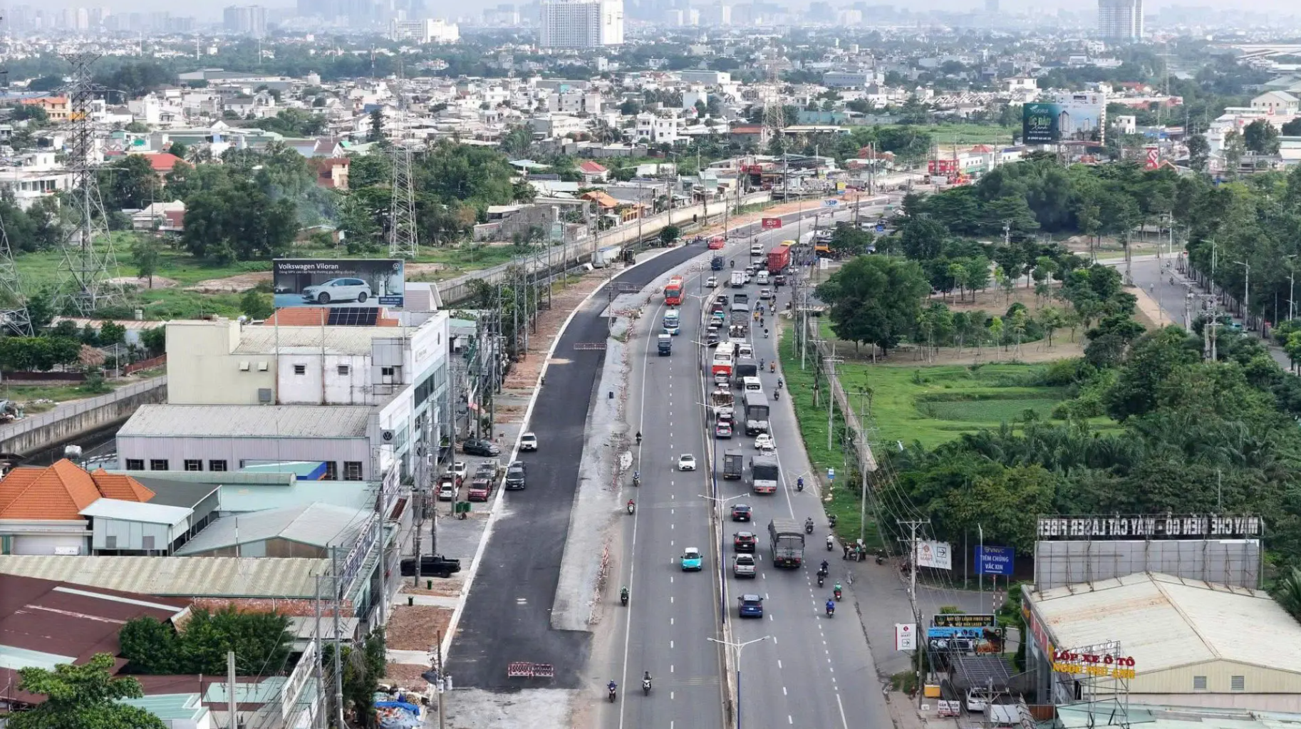 trục Quốc lộ 13 kết nối TP.HCM với Thuận An và Lái Thiêu