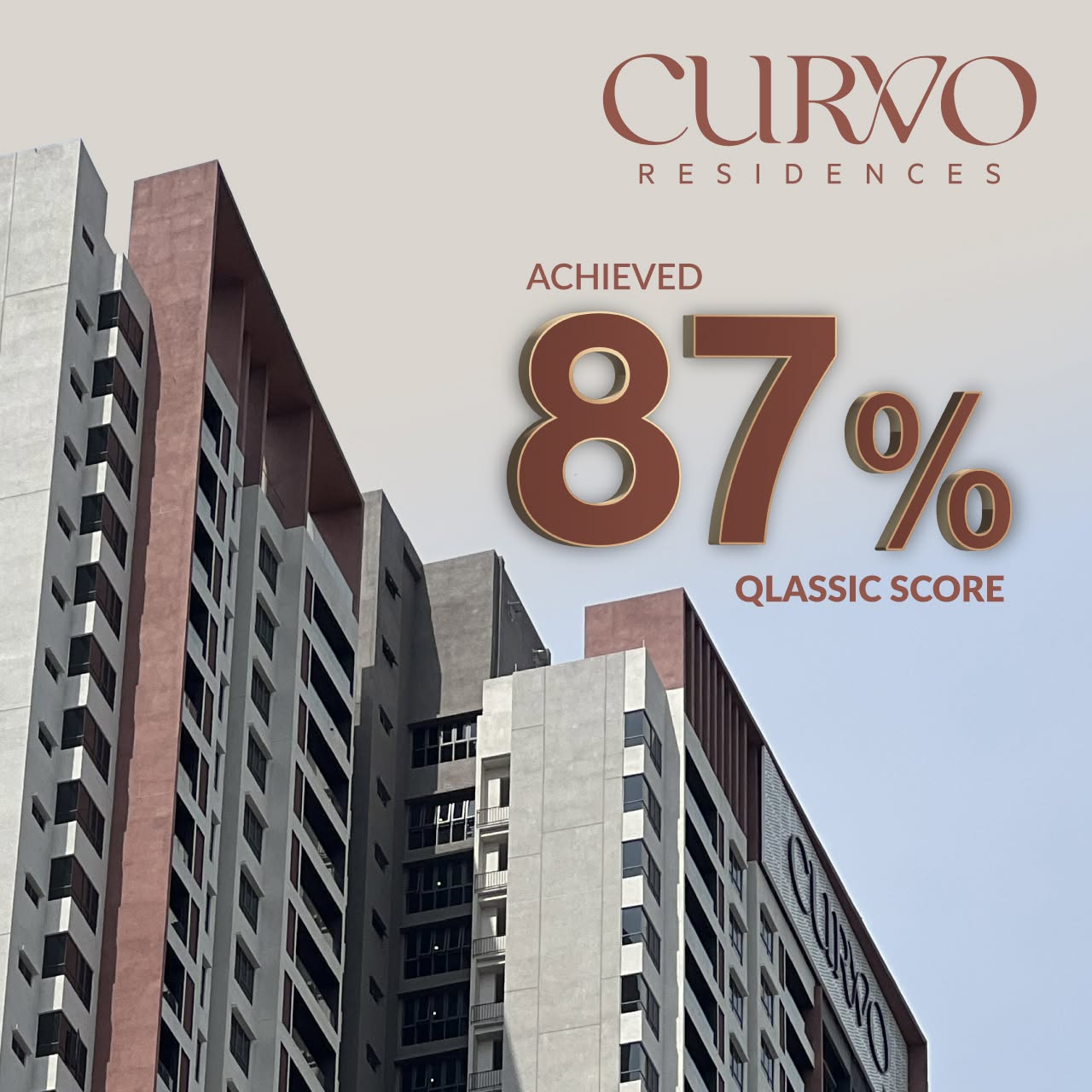 Curvo Residences dự án đạt điểm chất lượng QLASSIC 87%